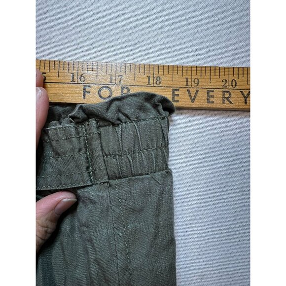 Knox Rose Women's Pull On Casual Pants Tie Waist Size XL Olive Green Pockets - Picture 7 of 10